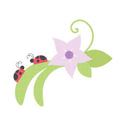 Lady Bug on Violet Flower Clip | Clipart Panda - Free Clipart Images