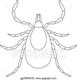 Vector Stock - Tick parasite. sketch of tick. mite. tick isolated on ...