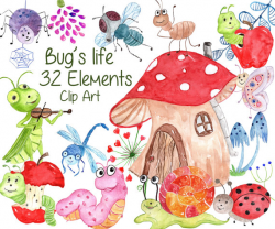 Cute Bugs Clipart: