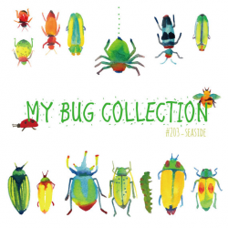 my bug collection watercolor clip art bugsinsectwall