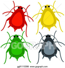 Vector Clipart - Aphid insect set. Vector Illustration gg91110398 ...
