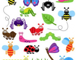 Cute bugs clip art | Etsy