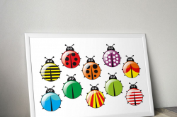Ladybugs clipart, bugs clipart, animal clipart, ladybug bundle, girls  cliparts, ladybug printable