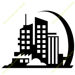 Building Black And White Clipart
