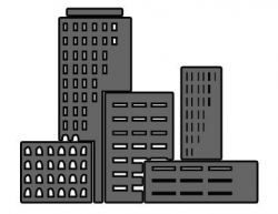 Business Building Clipart Black And White | https://momogicars.com