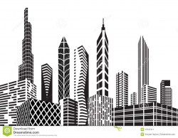 city building clipart black and white 9 | Clipart Station