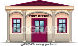 Vector Art - A post office. Clipart Drawing gg68626408 - GoGraph