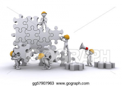 Clipart - Business team work building a puzzle. buuilding business ...