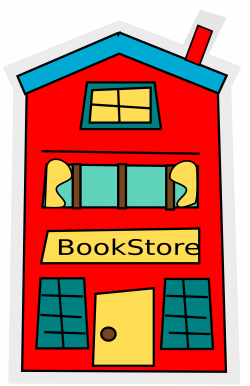 Clipart - cartoon bookstore-building