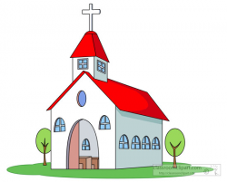 Religion Clipart- white-church-red-roof-cross-clipart - Classroom ...