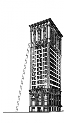 Ladder Leaning Against a Building | ClipArt ETC