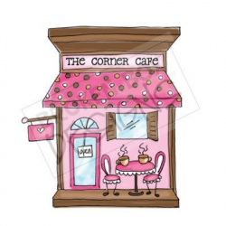 Boutique Buildings: The Cafe | Shops and Restaurants Illustration ...