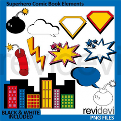 Superhero clipart sale / Superhero Comic Book graphic clip art ...