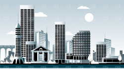 Building clipart downtown - Pencil and in color building clipart ...