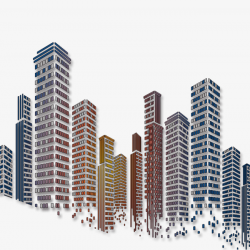 City Tall Buildings, City, High Rise, Free Buckle Material PNG Image ...
