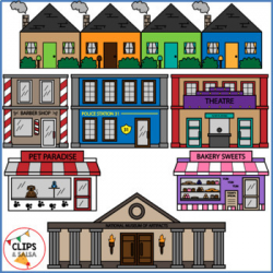 Community Buildings Clip Art for Digital & Paper Resources by Clips ...