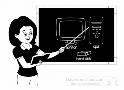 Free Black and White School Outline Clipart - Clip Art Pictures ...