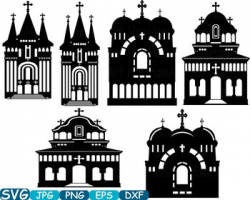 Church Silhouettes sticker buildings clipart religion Jesus ...