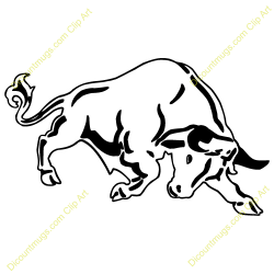Running Bull Clipart