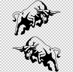 Charging Bull Cattle PNG, Clipart, Artwork, Black, Black And ...