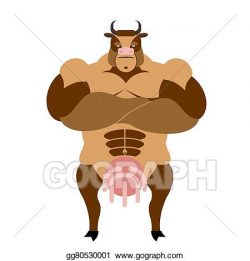 Vector Art - Strong cow on steroids. beast of anabolics. farm animal ...