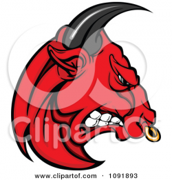 Angry Bull Face Clipart