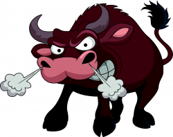 Angry Cartoon Bulls Clipart