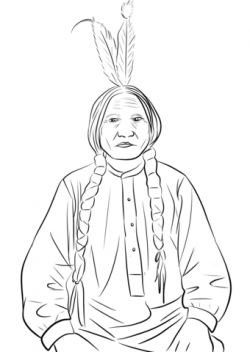 Sitting Bull coloring page | Free Printable Coloring Pages