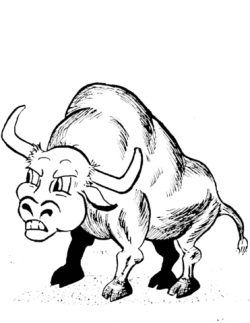 Cartoon Bull coloring page | Free Printable Coloring Pages