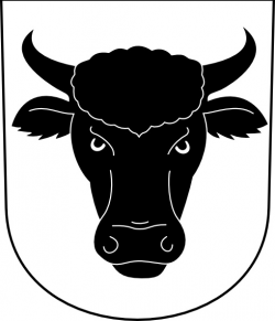 Cow Bull Horns Wipp Urdorf Coat Of Arms clip art Free vector in Open ...