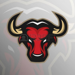 Angry bull symbol emblem sport logo Vector illustration Stock Vector ...