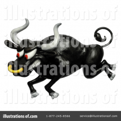 Bull Clipart #12122 - Illustration by Amy Vangsgard
