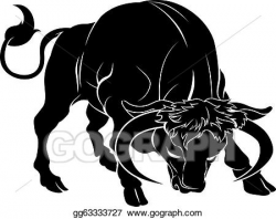 Vector Stock - Stylised bull illustration. Clipart Illustration ...