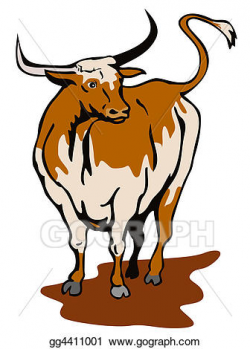 Stock Illustration - Texas longhorn bull. Clipart gg4411001 - GoGraph