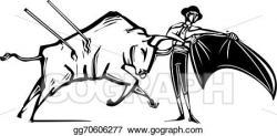 Clip Art Vector - Bullfight. Stock EPS gg70606277 - GoGraph
