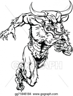 Vector Illustration - Minotaur bull sports mascot running. EPS ...