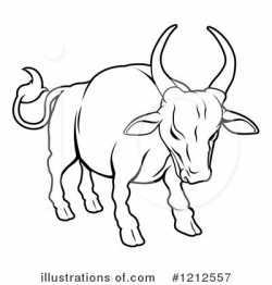 Bull clipart black and white - Pencil and in color bull clipart ...