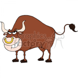 Royalty-Free 4363-Bull-Cartoon-Character 382318 vector clip art ...