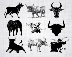 Bull cricut | Etsy