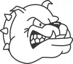 Angry Bulldog Outline Clip Art at Clker.com - vector clip art online ...