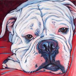 English Bulldog Art Print of Original Acrylic Painting - 8x10 ...