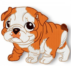 Pamela's Embroidery - Cute Baby English Bulldog