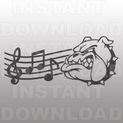 Bulldogs Marching Band Mascot SVG File -Commercial & Personal Use ...