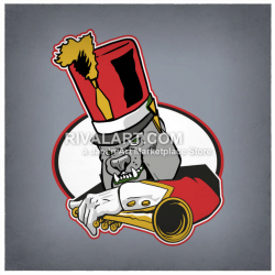 Marching Band Bulldogs Color Graphic
