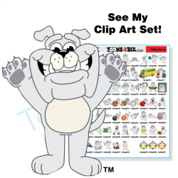 Bulldog Mascot Clip Art Bundle