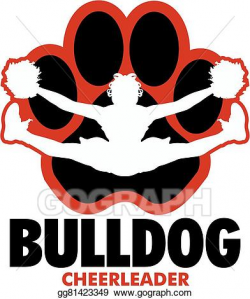 Vector Clipart - Bulldog cheerleader. Vector Illustration gg81423349 ...