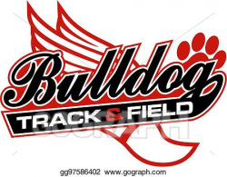 Vector Illustration - Bulldog track and field. EPS Clipart ...