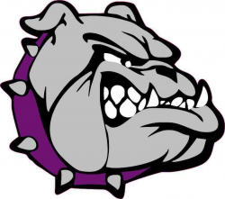 5in x 4.5in Purple Collared Bulldog Sticker | Mascots ...
