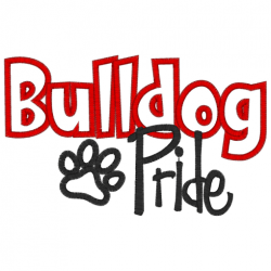 Sayings (3002) Bulldog pride applique 5x7 | embroidery designs ...
