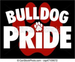 Vector - bulldog pride logo - stock illustration, royalty free ...